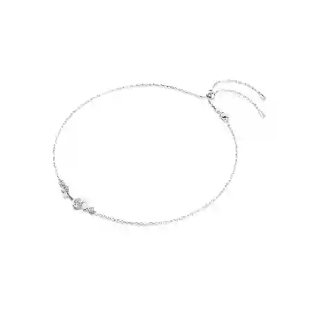 Resim Constella Kolye, Kristal inci, Yuvarlak kesimler, Beyaz, Rodyum kaplama