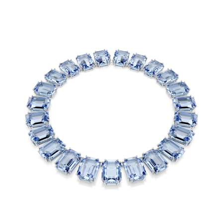 Resim Una Kolye, Sekizgen kesim, Mavi, Rodyum kaplama