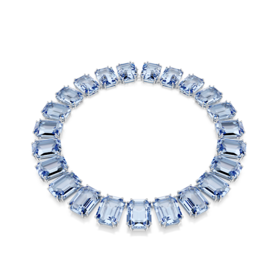 Resim Una Kolye, Sekizgen kesim, Mavi, Rodyum kaplama