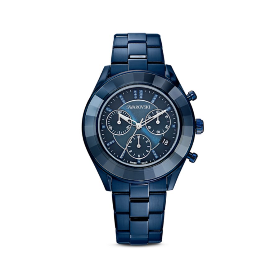 Resim Octea lux sport Saat, İsviçre Üretimi, Metal bileklik, Mavi, Mavi yüzey