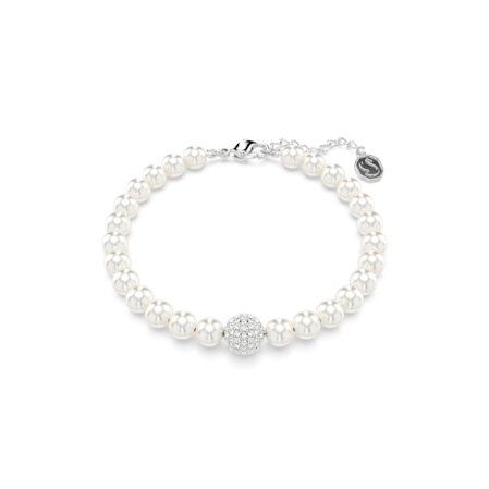 Resim Swarovski Remix Collection Strand, Kristal inci, Beyaz, Rodyum kaplama