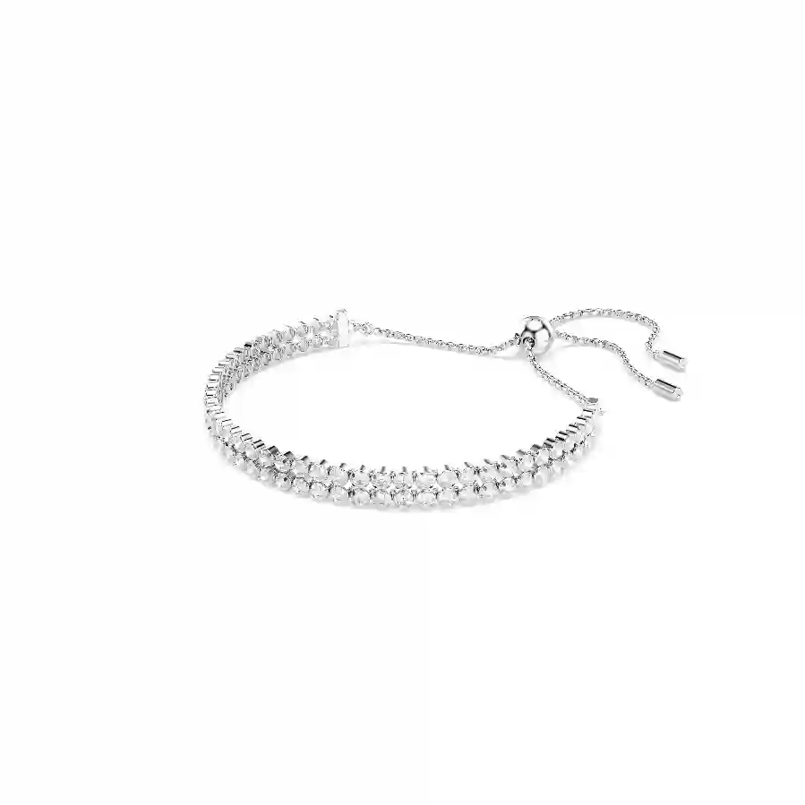 Resim Matrix Tennis bileklik, Yuvarlak kesim, Beyaz, Rodyum kaplama