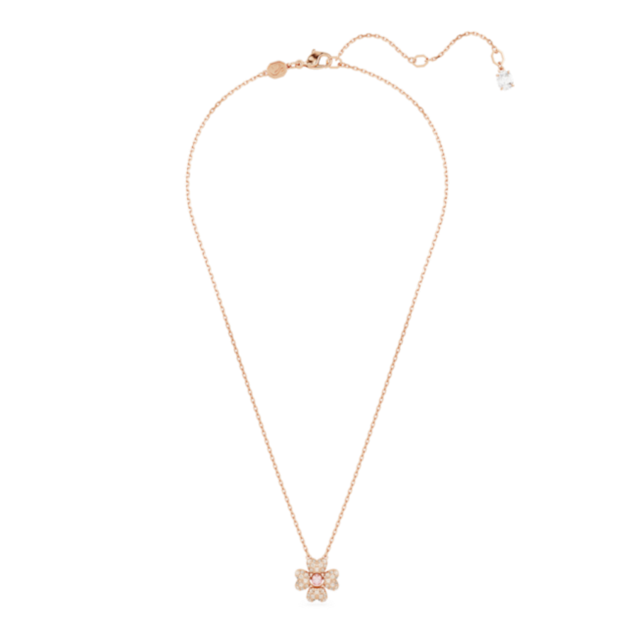 Resim Idyllia Kolye, Yonca, Beyaz, Pembe altın rengi kaplama
