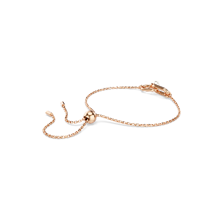 Resim Constella Bileklik, Kristal inci, Yuvarlak kesim, Beyaz, Pembe altın rengi kaplama