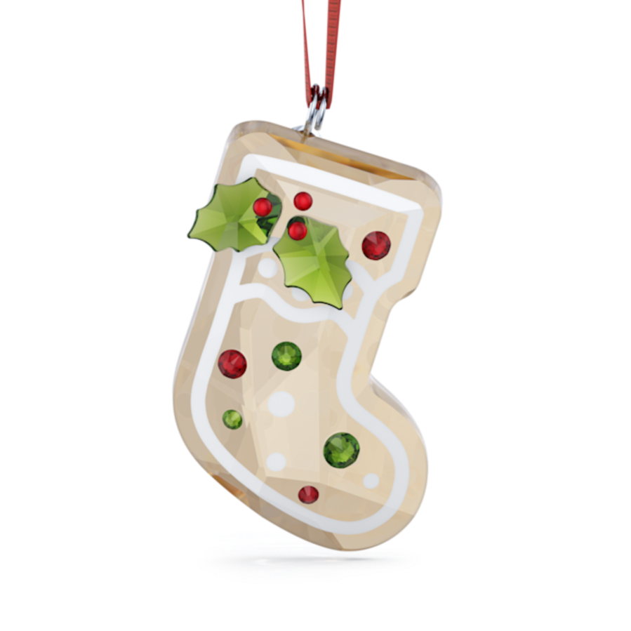 Resim Holiday Cheers Zencefilli Kurabiye Yılbaşı Çorabı Süs