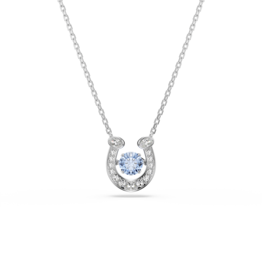 Resim Symbolica Kolye, Yuvarlak kesim, Pavé, At Nalı, Mavi, Rodyum kaplama