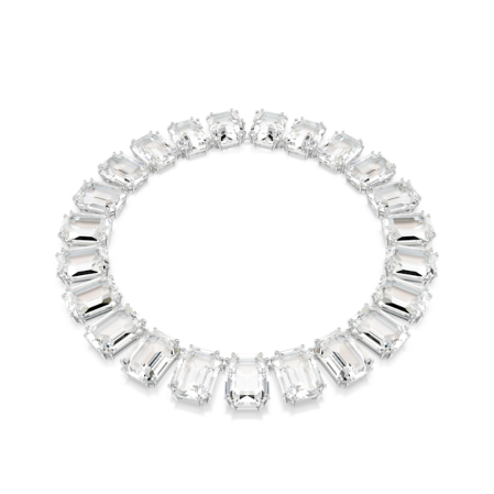 Resim Millenia Kolye, Sekizgen kesim, Beyaz, Rodyum kaplama