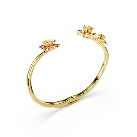 Resim Idyllia Bileklik, Karışık kesimler, Çiçek, Çok renkli, Altın rengi kaplama