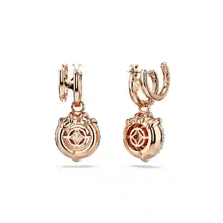 Resim Dragon & Phoenix damla küpeler, Ejderha pençesi, Beyaz, Pembe altın rengi kaplama