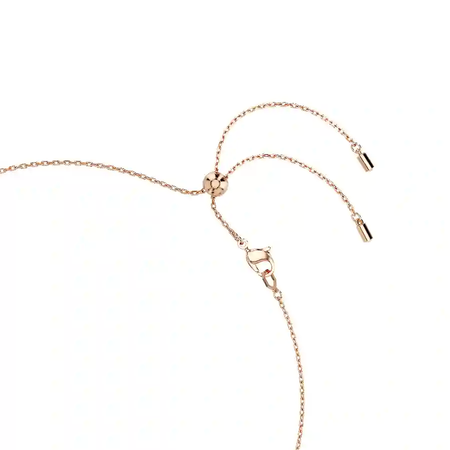 Resim Constella Kolye, Kristal inci, Yuvarlak kesimler, Beyaz, Pembe altın rengi kaplama