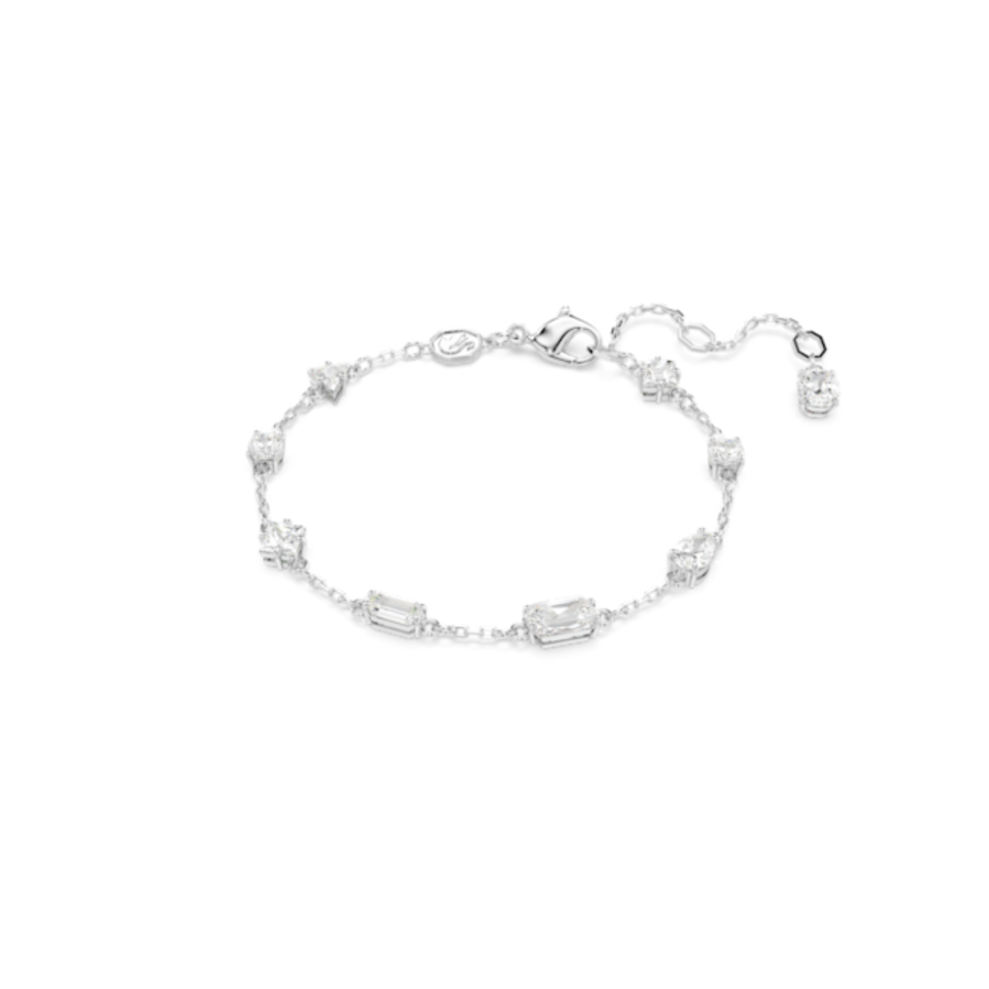 Resim Mesmera Bileklik, Karışık kesim, Dağınık tasarım, Beyaz, Rodyum kaplama