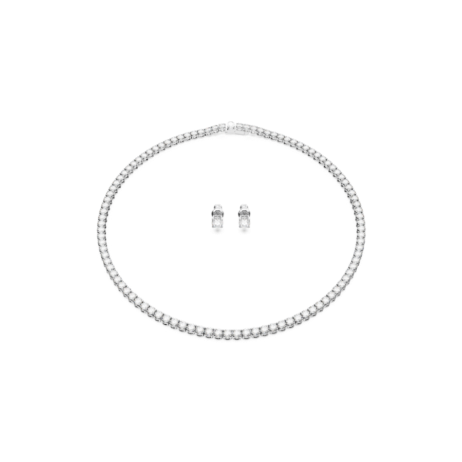 Resim Matrix Tennis Set, Yuvarlak kesim, Beyaz, Rodyum kaplama