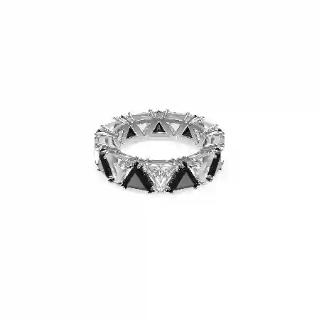Resim Ortyx Kokteyl Yüzüğü, Üçgen kesim, Siyah, Rodyum kaplama