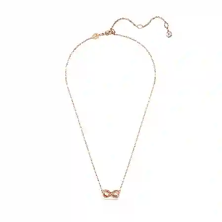 Resim Hyperbola Kolye, Pavé, Infinity, Beyaz, Pembe altın rengi kaplama