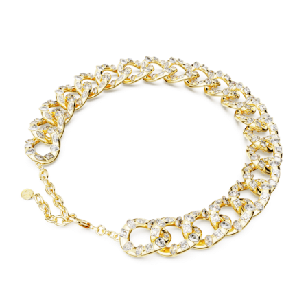 Resim Dextera Kolye, Çarpıcı, Karışık kesim, Büyük, Beyaz, Altın rengi kaplama