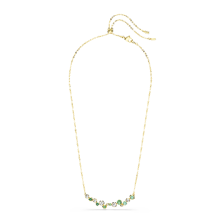 Resim Constella Kolye, Karışık kesimler, Yeşil, Altın rengi kaplama