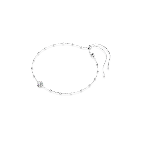 Resim Una Angelic Kolye, Yuvarlak kesim, Çift taraflı motifler, Beyaz, Rodyum kaplama