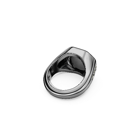 Resim Dextera Octagon Yüzük, Sekizgen şekil, Yuvarlak kesim, Siyah, Rutenyum kaplama