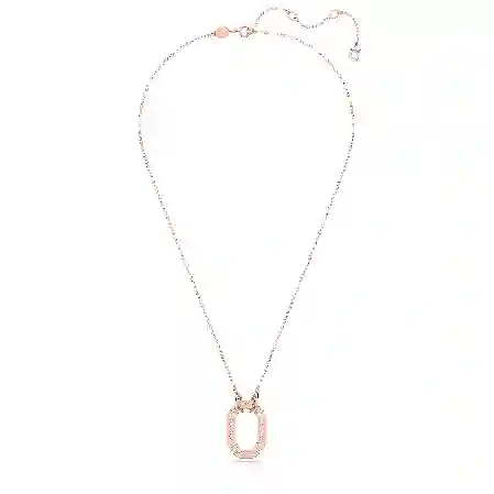 Resim Dextera Kolye, Sekizgen şekil, Beyaz, Pembe altın rengi kaplama