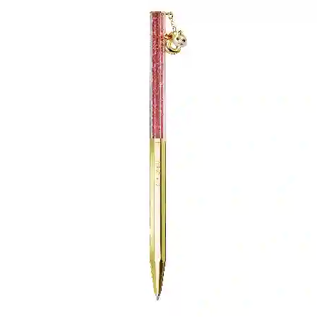 Resim Crystalline Chinese New Year Tükenmez Kalem, Sekizgen şekil, Yılan Yılı, Kırmızı, Altın rengi kaplama