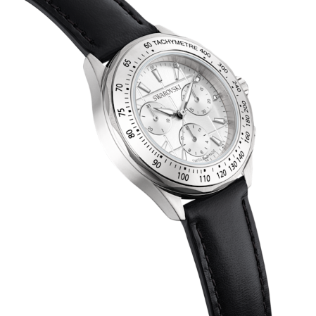 Resim Dextera Tachymetre Saat, İsviçre Üretimi, Deri kayış, Gümüş Rengi, Paslanmaz çelik