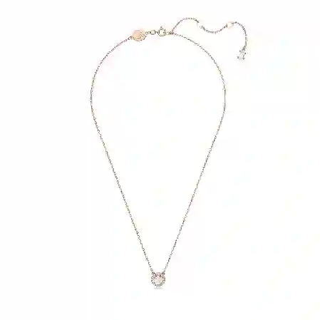 Resim Constella Kolye, Yuvarlak kesim, Pavé, Beyaz, Pembe altın rengi kaplama