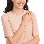 Resim Angelic Set, Yuvarlak kesim, Beyaz, Rodyum kaplama