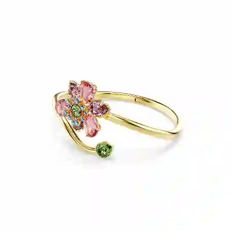 Resim Idyllia Bileklik, Karışık kesimler, Çiçek, Çok renkli, Altın rengi kaplama