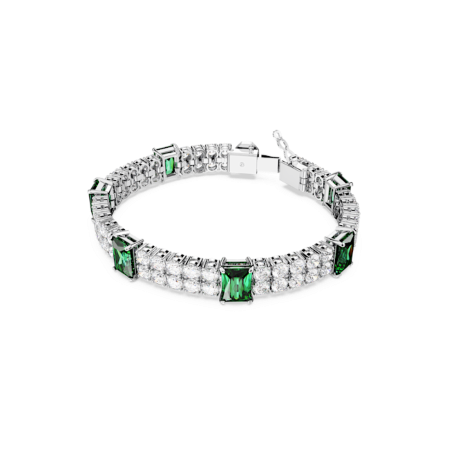 Resim Matrix Tennis Bileklik, Karışık kesimler, Yeşil, Rodyum kaplama