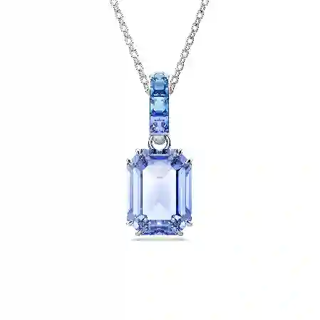 Resim Millenia Kolye, Sekizgen kesim, Mavi, Rodyum kaplama