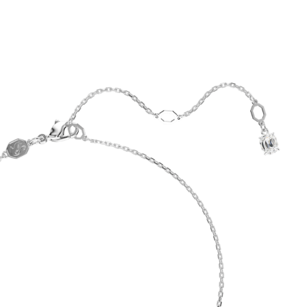 Resim Imber Kolye, Yuvarlak kesim, Beyaz, Rodyum kaplama