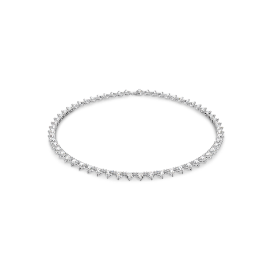 Resim Ortyx Tennis kolye, Üçgen kesim, Beyaz, Rodyum kaplama