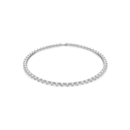 Resim Ortyx Tennis kolye, Üçgen kesim, Beyaz, Rodyum kaplama