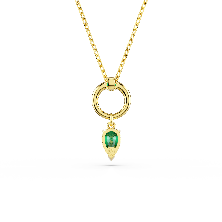 Resim Mesmera Kolye, Karışık kesimler, Yeşil, Altın rengi kaplama