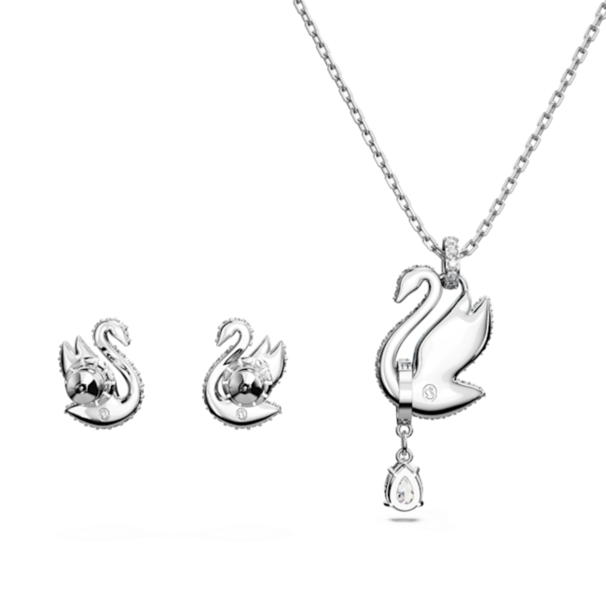 Resim Swan Set, Kuğu, Mavi, Rodyum kaplama