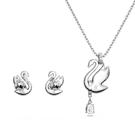 Resim Swan Set, Kuğu, Mavi, Rodyum kaplama