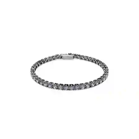 Resim Matrix Tennis Bileklik, Yuvarlak kesim, Gri, Rutenyum kaplama