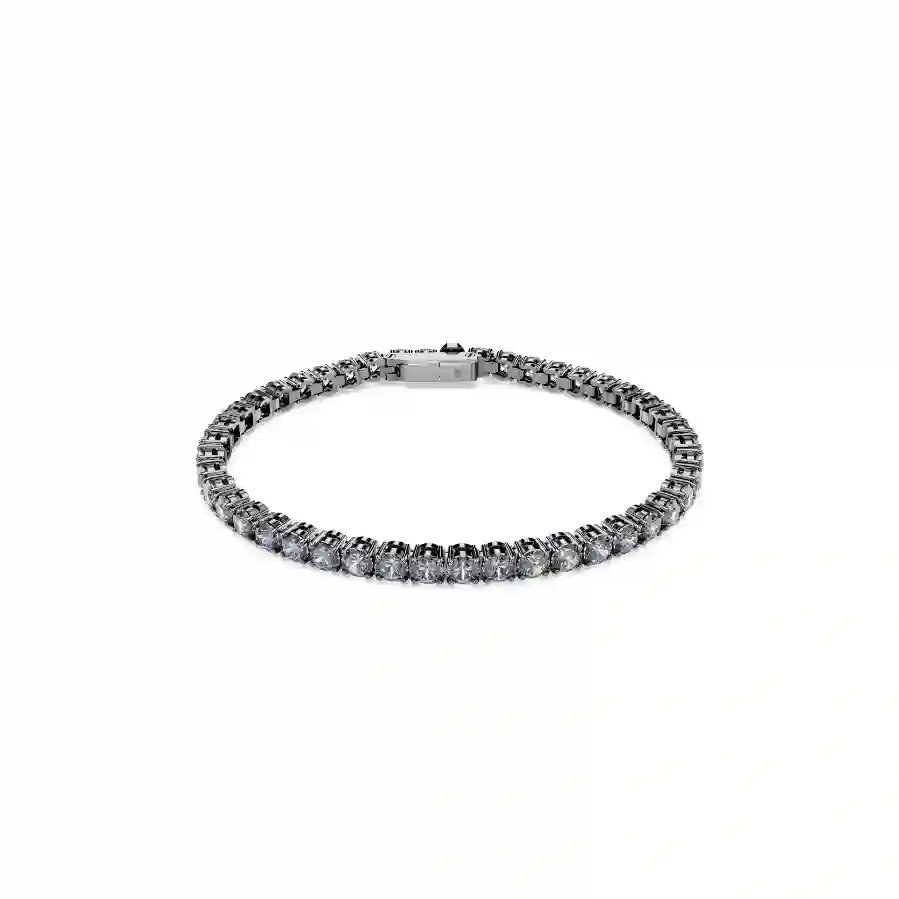 Resim Matrix Tennis Bileklik, Yuvarlak kesim, Gri, Rutenyum kaplama