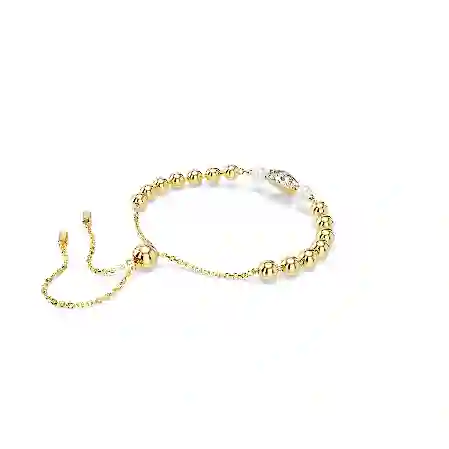 Resim Imber Bileklik, Kristal inci, Kalp kesim, Kalp, Pembe, Altın rengi kaplama