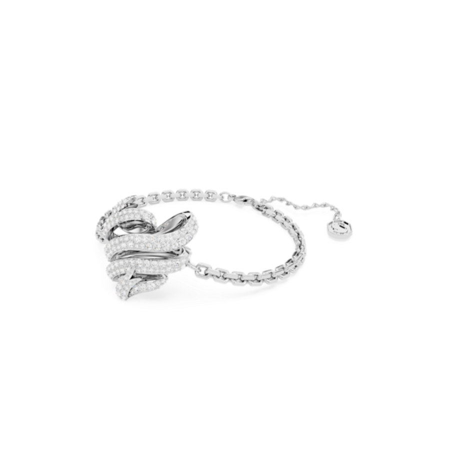 Resim Volta Bileklik, Kalp, Beyaz, Rodyum kaplama