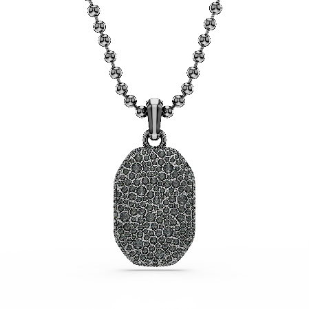 Resim Dextera Octagon Kolye, Sekizgen şekil, Yuvarlak kesim, Siyah, Rutenyum kaplama