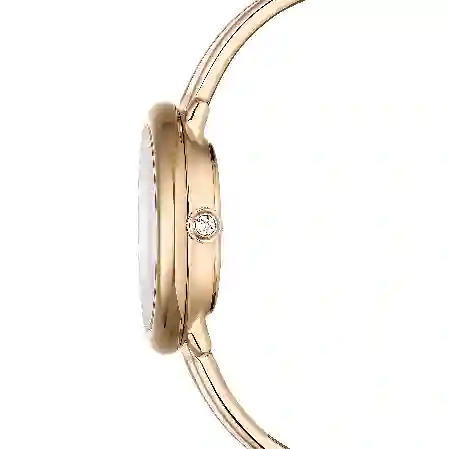 Resim Crystalline Bangle Saat, İsviçre Üretimi, Metal bileklik, Yeşil, Pembe altın rengi yüzey