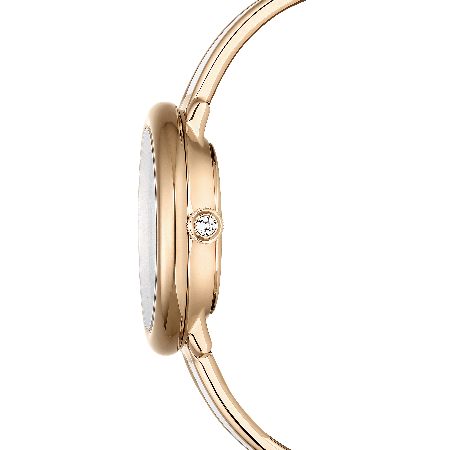Resim Crystalline Bangle Saat, İsviçre Üretimi, Metal bileklik, Yeşil, Pembe altın rengi yüzey