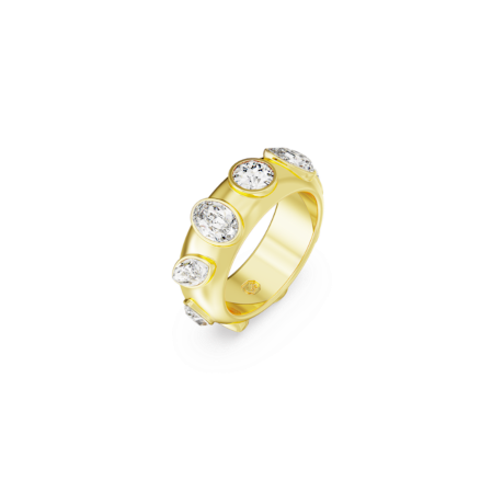 Resim Dextera Yüzük, Karışık kesimler, Beyaz, Altın rengi kaplama