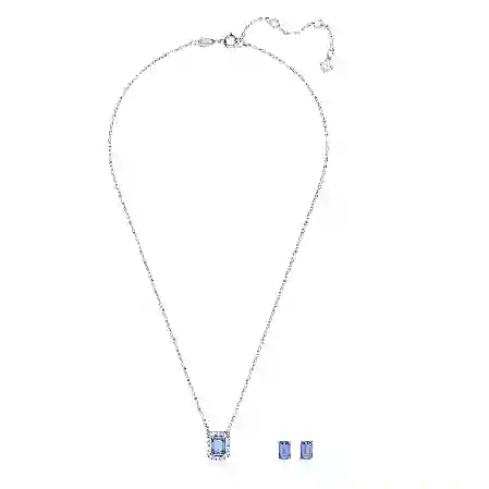 Resim Una Set, Sekizgen kesim, Mavi, Rodyum kaplama