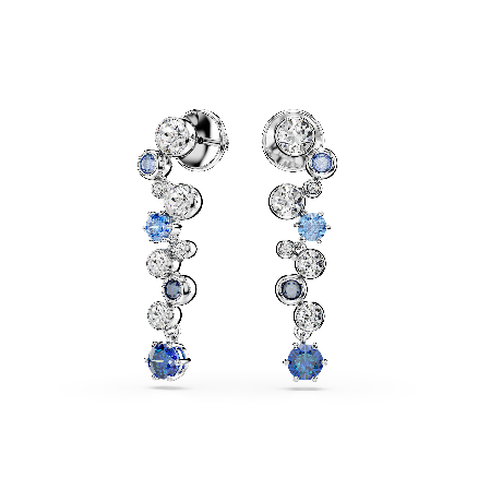 Resim Constella damla küpeler, Karışık kesimler, Mavi, Rodyum kaplama