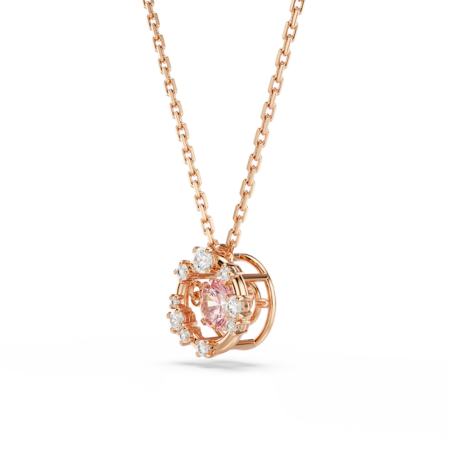 Resim Constella Kolye, Yuvarlak kesim, Dancing stone, Pembe, Pembe altın rengi kaplama