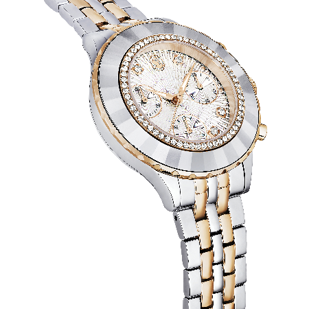 Resim Octea Chrono Saat, İsviçre Üretimi, Metal bileklik, Rose Altın tonu, Karışık metal yüzey