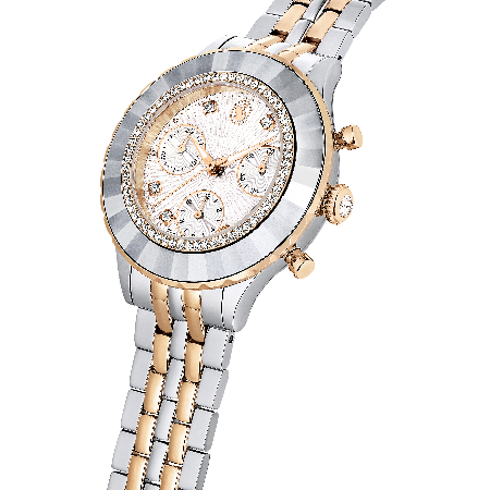 Resim Octea Chrono Saat, İsviçre Üretimi, Metal bileklik, Rose Altın tonu, Karışık metal yüzey