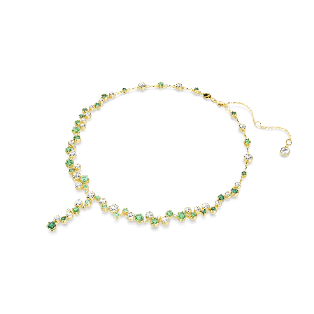 Resim Constella Y-Kolye, Karışık kesimler, Yeşil, Altın rengi kaplama